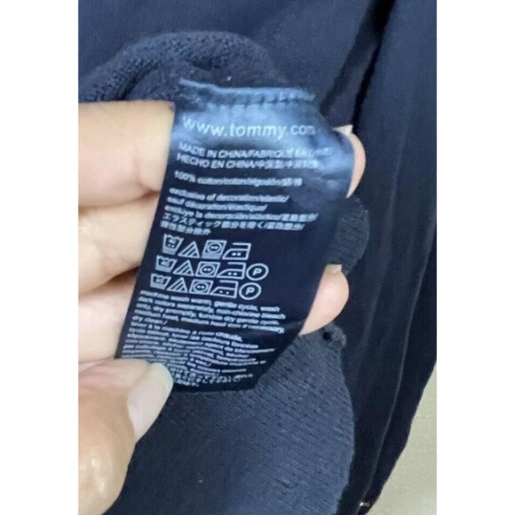 VTG Tommy Hilfiger Mens‎ Tommy Jeans Navy Cheers Pullover Sweater Size M - Picture 7 of 10